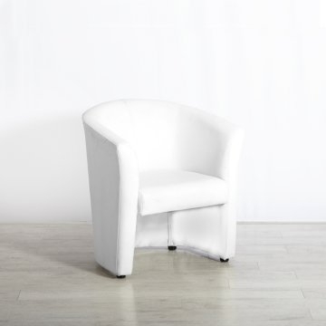 Leather Tub Chair - White