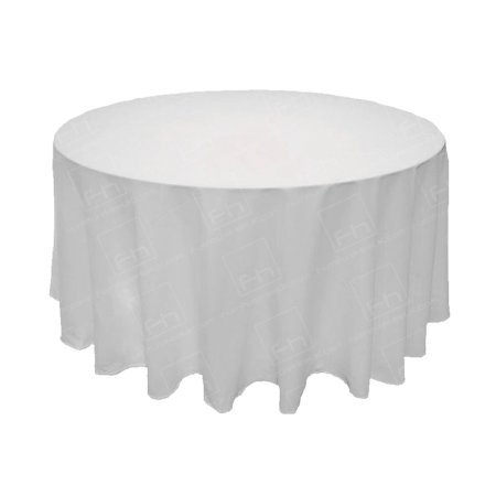 108 inch Round White Tablecloth (for 4ft)