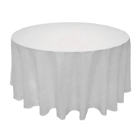 118 inch Round White Tablecloth (for 5ft/5ft6)