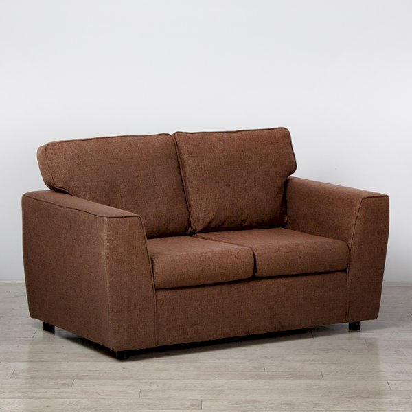 2 Seater Fabric Sofa - Brown