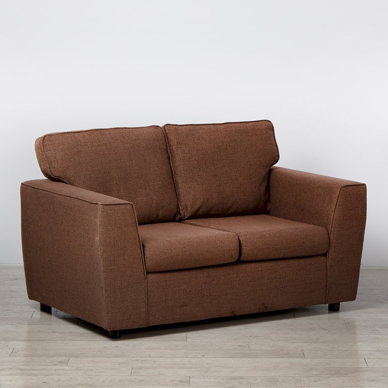 2 Seater Fabric Sofa - Brown