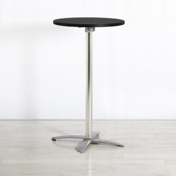 600mm Black Round Poseur Table