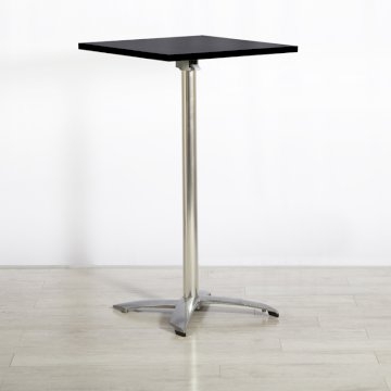 600mm Black Square Poseur Table