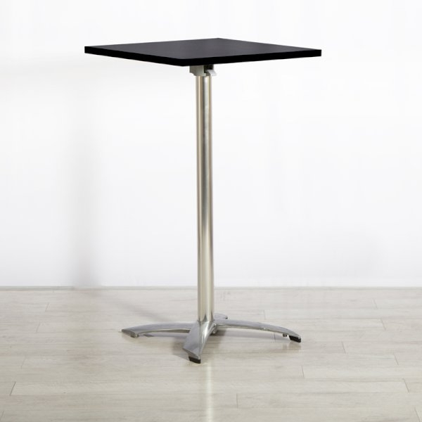 600mm Black Square Poseur Table