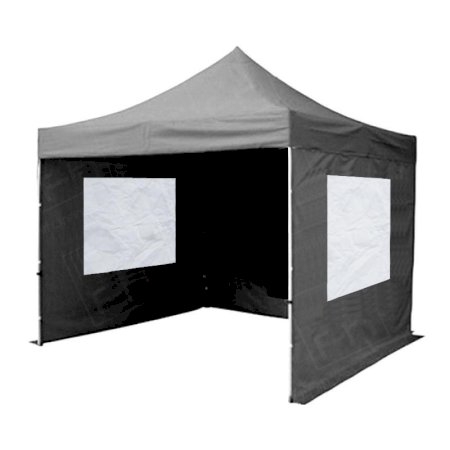 Black Popup Marquee With Sides 3x3m