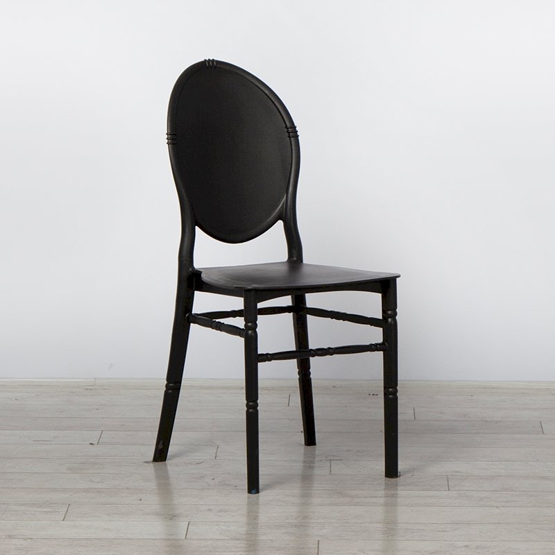 Black Medaillion Chair Hire