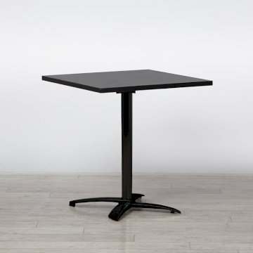 680mm Black Square Bistro Table (Black Base)