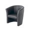 Leather Tub Chair - Black