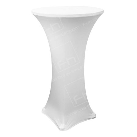 Fitted White Poseur Table Cover