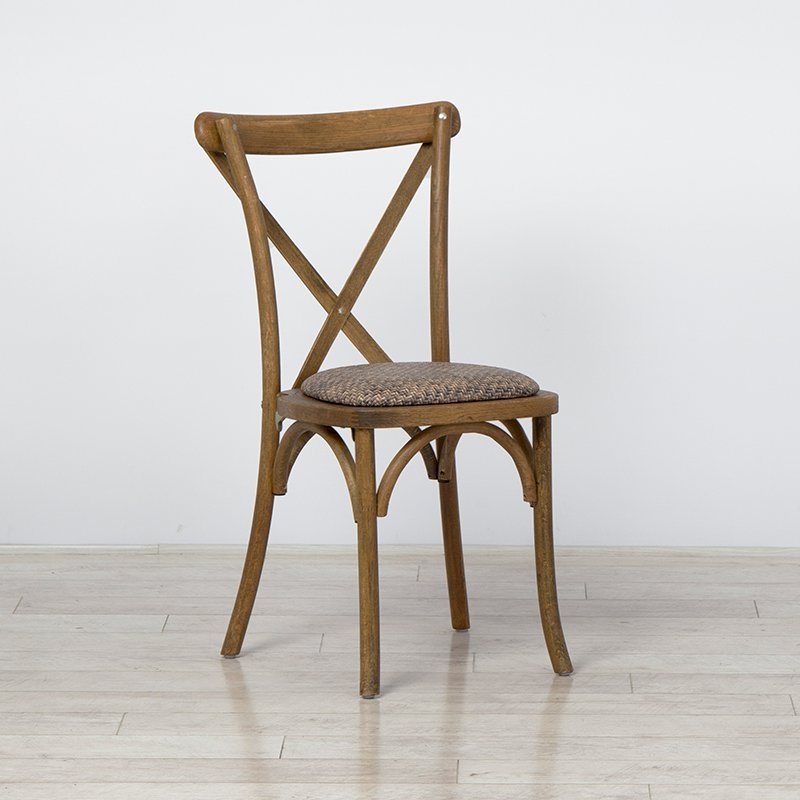 Oak Cross Back Chair Hire