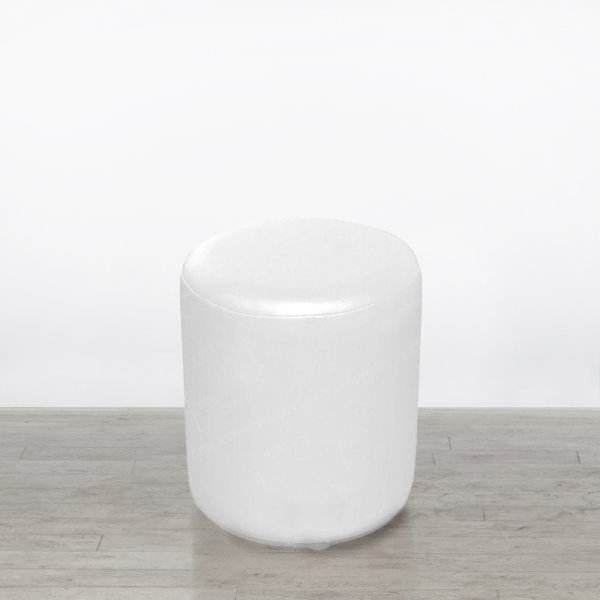 White Drum Stool