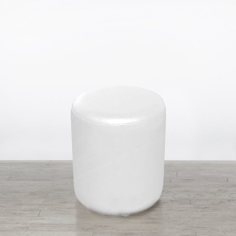 White Drum Stool